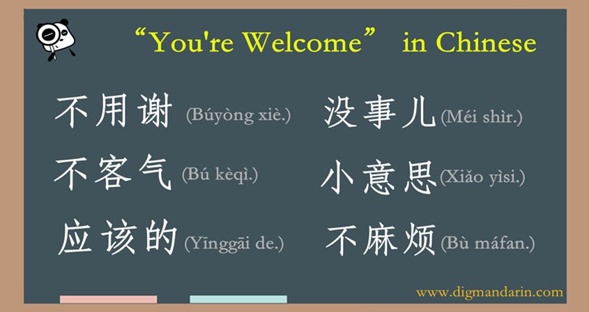 You are welcome中文意思 不客氣 回應謝謝的標準英文用法