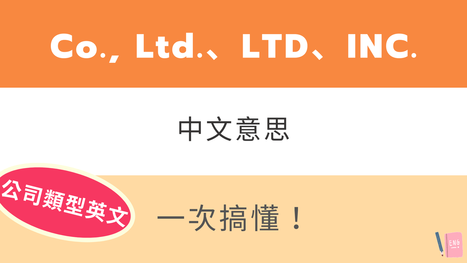 有限公司英文縮寫Co., Ltd.與Inc.差別 企業型態名稱解析