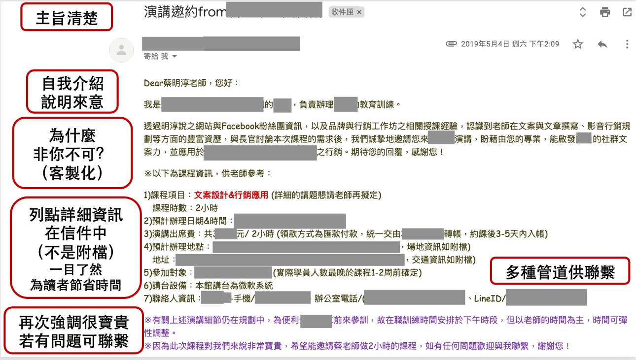 中文商業email範例與格式 職場信件開頭內文結尾寫作技巧