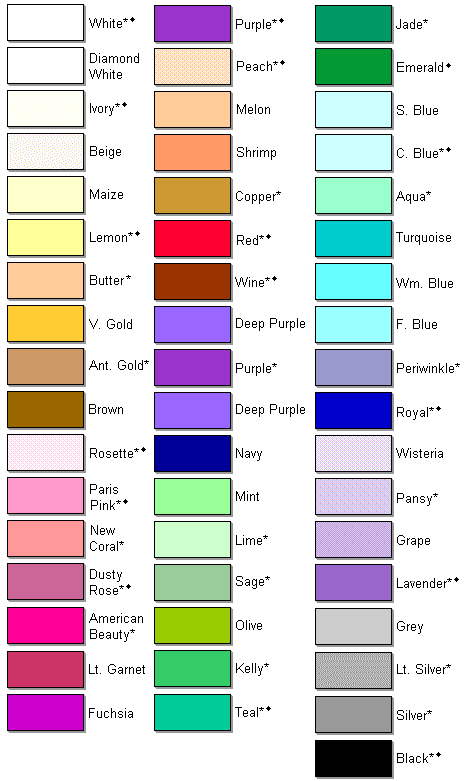 顏色調色表 Color Mixing Chart 英文色名與配色教學