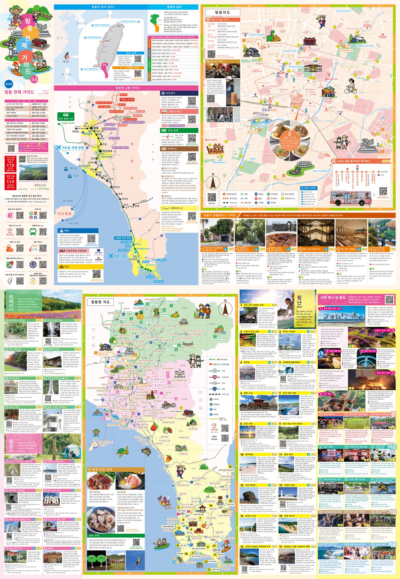 屏東的英文Pingtung County 觀光景點與行政區地名拼音