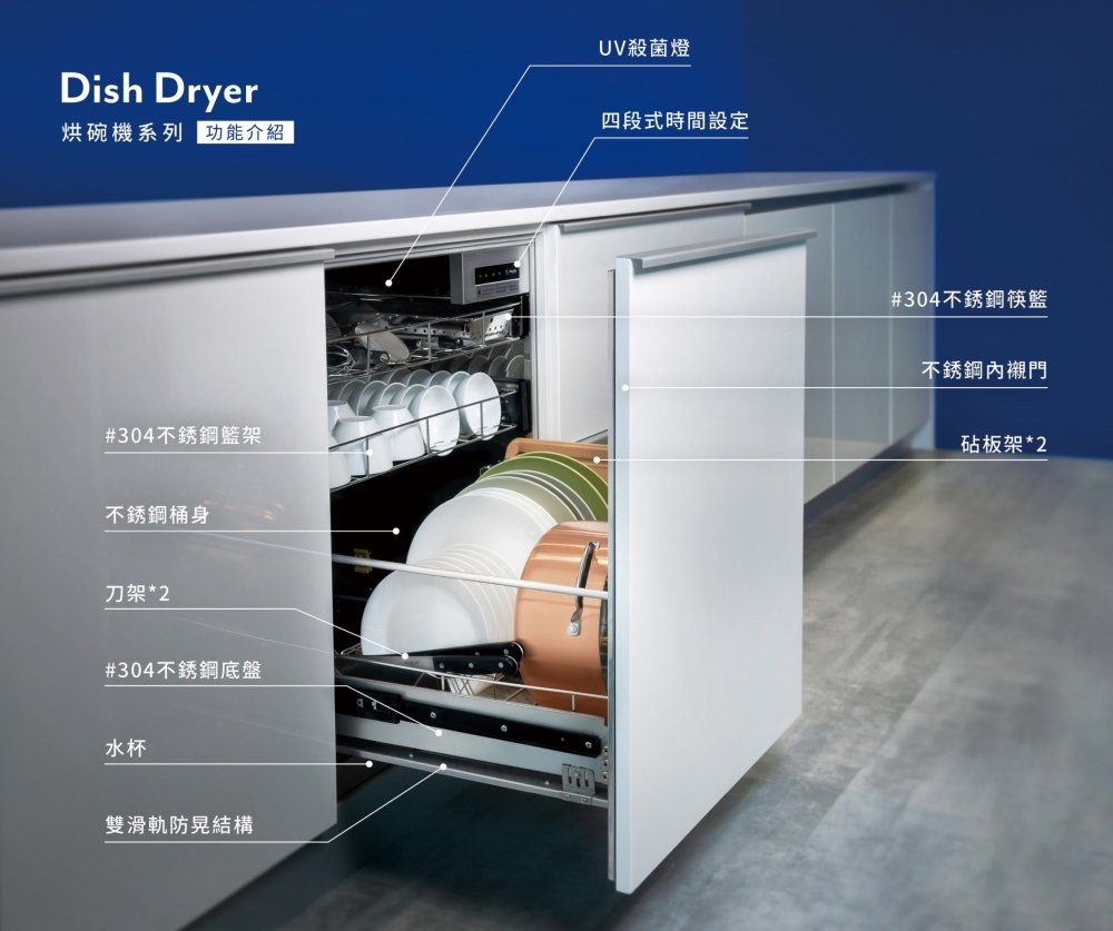 烘碗機英文 Dish Dryer 廚房家電單字與使用說明介紹