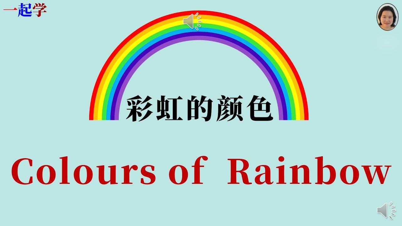 紅橙黃綠藍靛紫英文Rainbow Colors 彩虹七種顏色單字順序