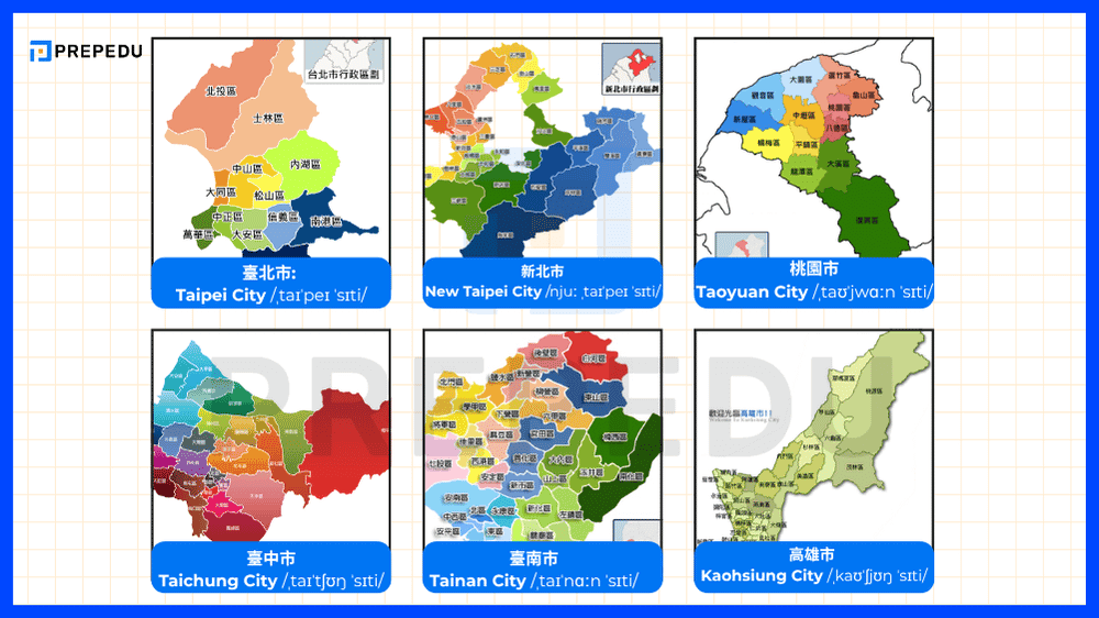 中和區英文Zhonghe District 新北市行政區英文拼音查詢