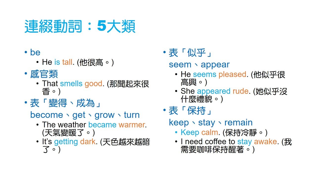 連綴動詞有哪些?Look, Feel, Sound文法規則與口訣