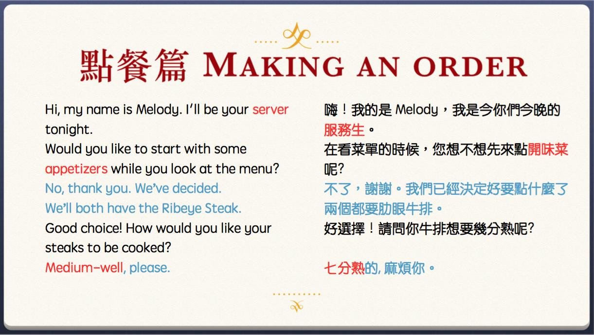 男服務生英文Waiter與Server差別 餐廳點餐禮儀與稱呼