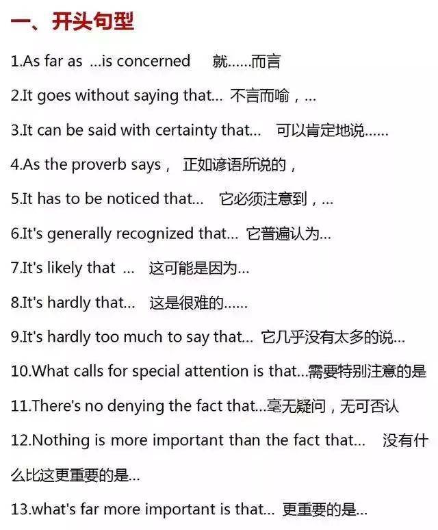 作文萬用佳句英文版 提升文章質感的開頭與結尾模版句型