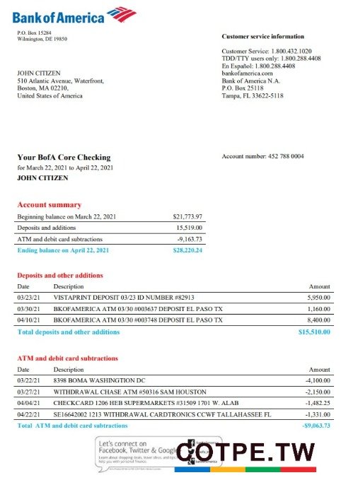 銀行對帳單英文 Bank Statement 申請方式與常用金融單字解析