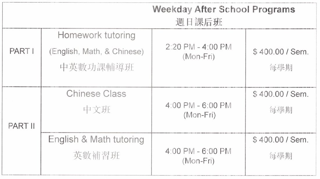 課後輔導英文After School Tutoring 補救教學與安親班介紹