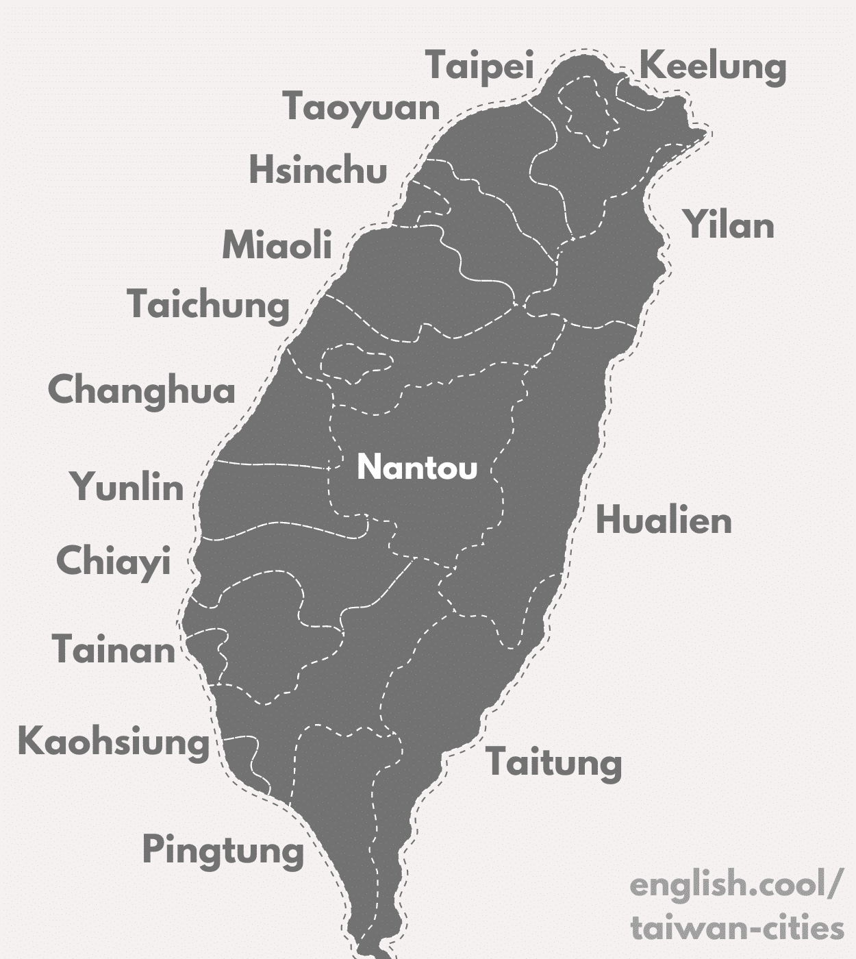 全台灣縣市英文名稱列表：中英對照與縮寫正確拼法