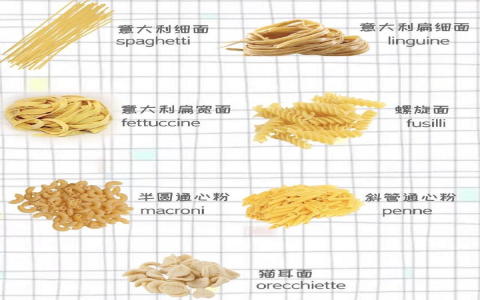 義大利麵麵條種類英文圖鑑 直麵筆管麵與蝴蝶麵的口感差別