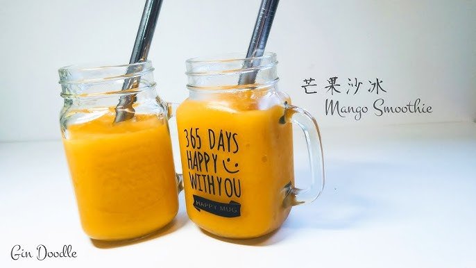 芒果冰沙英文Mango Smoothie食譜 夏日消暑飲料製作教學