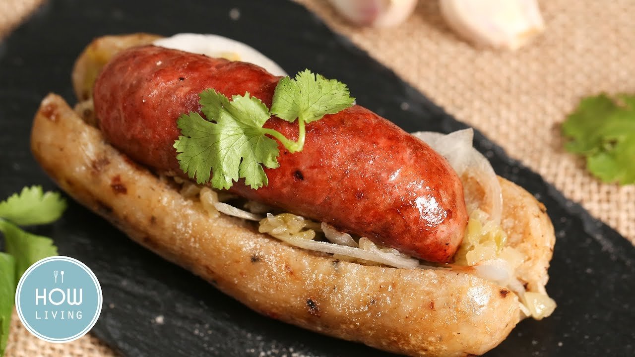 大腸包小腸英文Taiwanese Sausage with Sticky Rice 台灣小吃