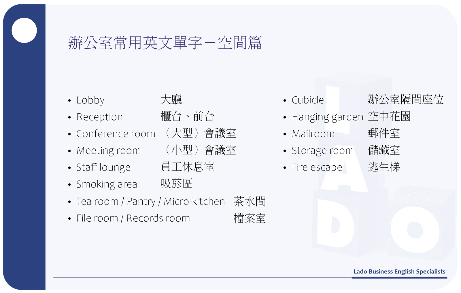 員工休息室英文Pantry還是Staff Room 辦公室空間單字解析