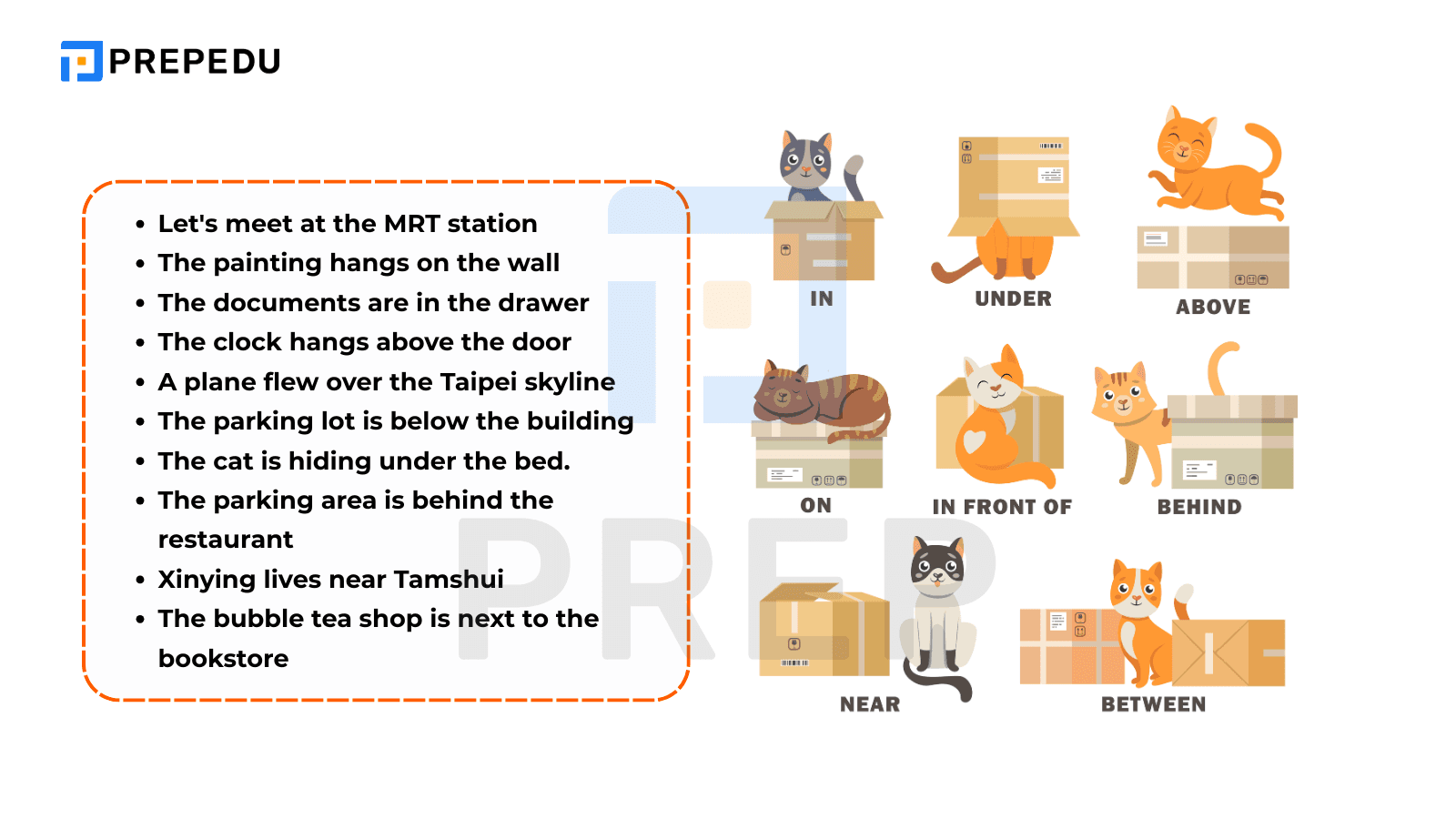 介係詞英文縮寫 Prep. Preposition 文法術語介紹