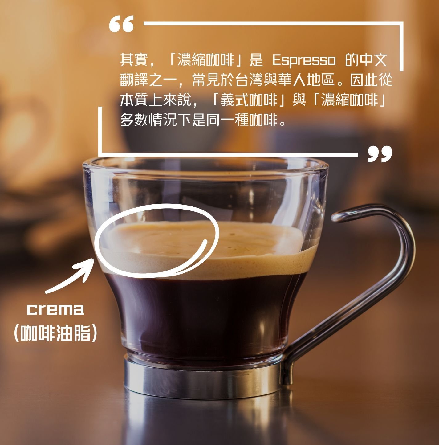 義式濃縮咖啡英文Espresso喝法介紹 咖啡種類與專有名詞解析