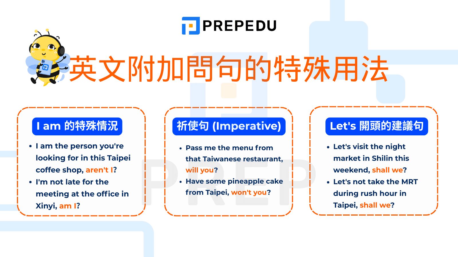 Let's附加問句Shall we用法 祈使句文法規則與反義疑問句