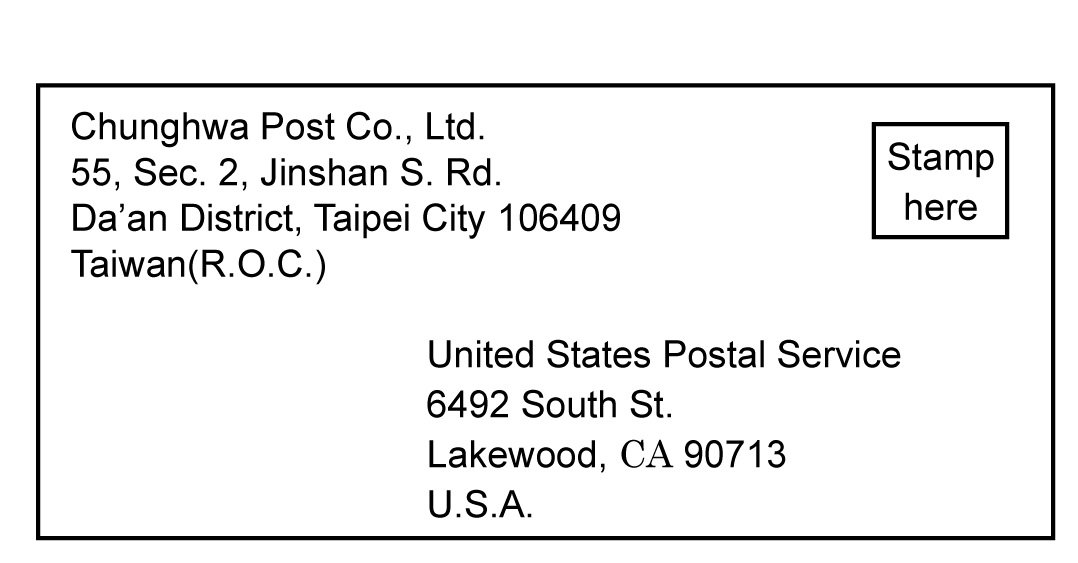 台灣郵政英文地址格式 Zip Code 與街道巷弄正確寫法
